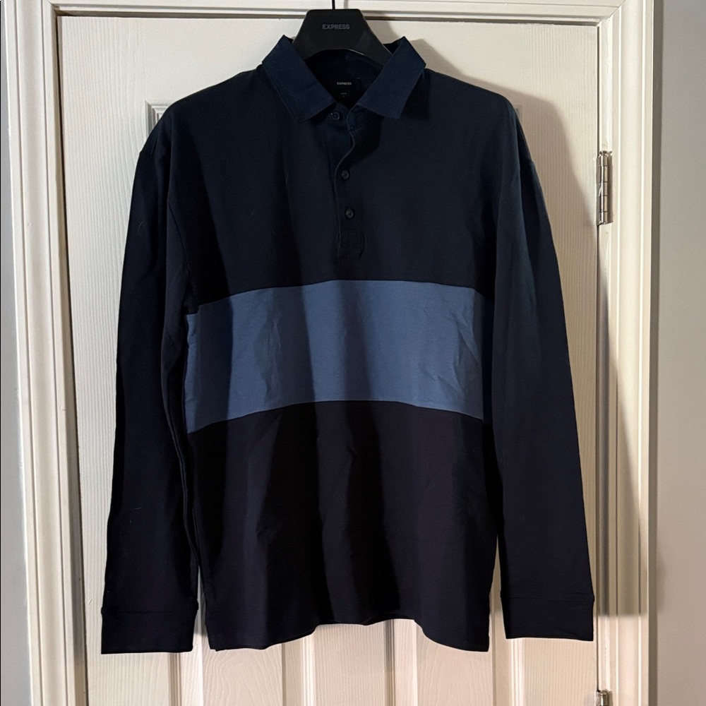 Rugby Striped Long Sleeve Polo
